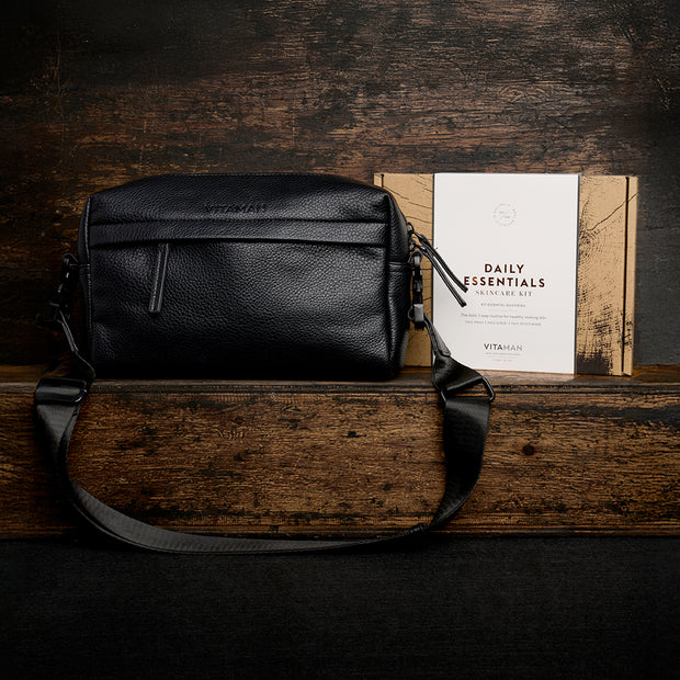 Cross Body + Amenity Bag (Bonus Daily Essentials Skincare Kit RRP $49)