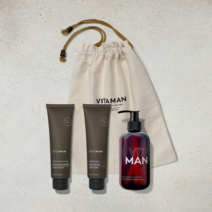 VITAMAN Natural Skincare Essentials Kit for Men