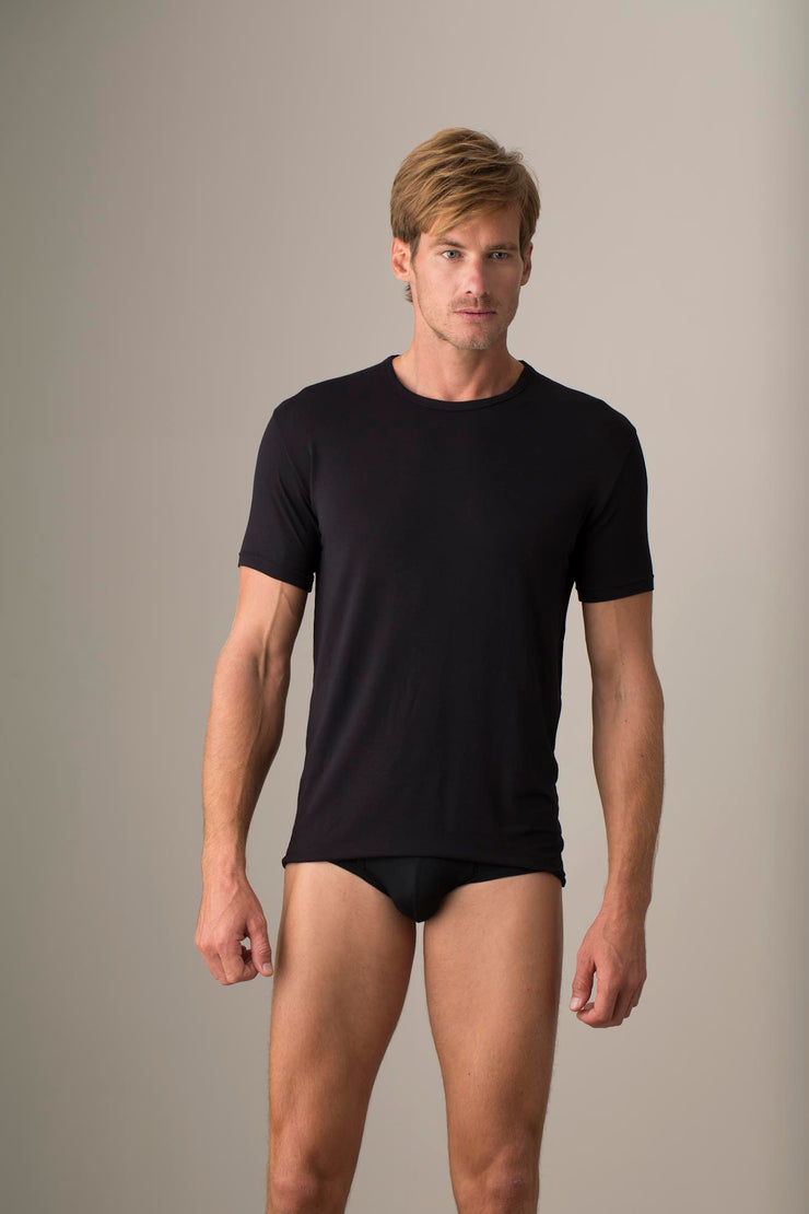 TANI MENS CREW NECK T-SHIRT - BLACK